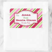 Speciaal kerstkerstcadeautje Snoep Rechthoekige Sticker (Tas)