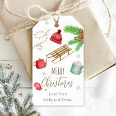 Speciaal kerstkerstkerstcadeautjes met label cadeaulabel