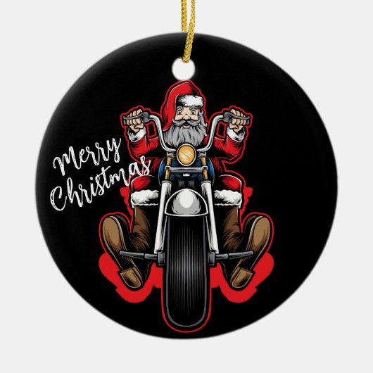 Speciaal kerstkerstkerstkerstman keramisch ornament (Voorkant)