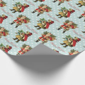 Speciaal kerstkerstman  kerstman blauw cadeaupapier (Hoek)