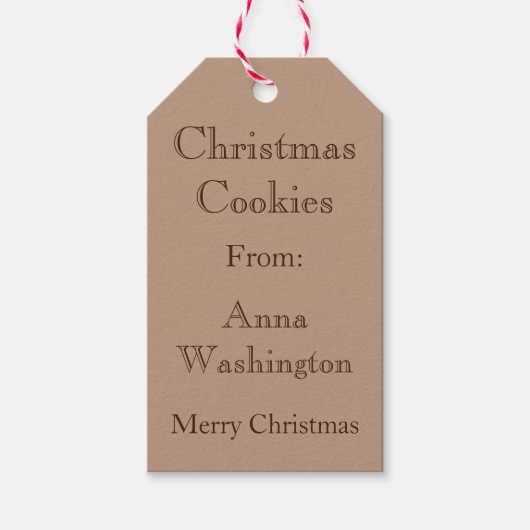 Speciaal kerstkoekjes Gift Label Cadeaulabel (Voorkant)