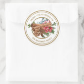 Speciaal kerstkoekjesfeestmaal bakken ronde sticker (Tas)