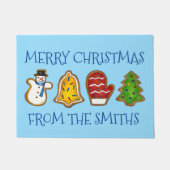 Speciaal kerstkoekjeskoekjes met feestjes deurmat (Voorkant)