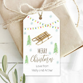 Speciaal kerstlabel - Vrolijk kerstfeest Cadeaulabel