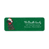 Speciaal kerstlampje Labradole Adres Etiket (Voorkant)