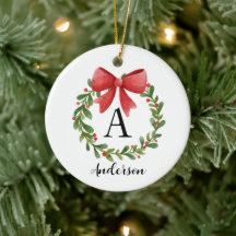 Speciaal kerstmonogram Ornament