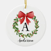 Speciaal kerstmonogram Ornament (Voorkant)