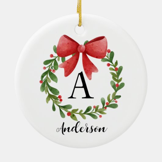 Speciaal kerstmonogram Ornament (Achterkant)