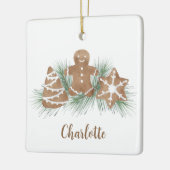 Speciaal kerstontbijtkoek keramisch ornament (Links)