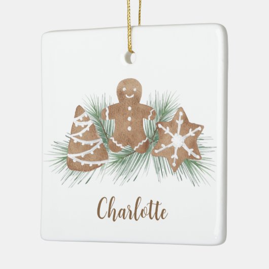 Speciaal kerstontbijtkoek keramisch ornament (Links)