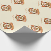 Speciaal kerstontbijtteam cadeaupapier (Hoek)