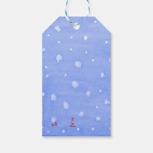 Speciaal kerstpoar Beer Cadeaulabel (Achterkant)