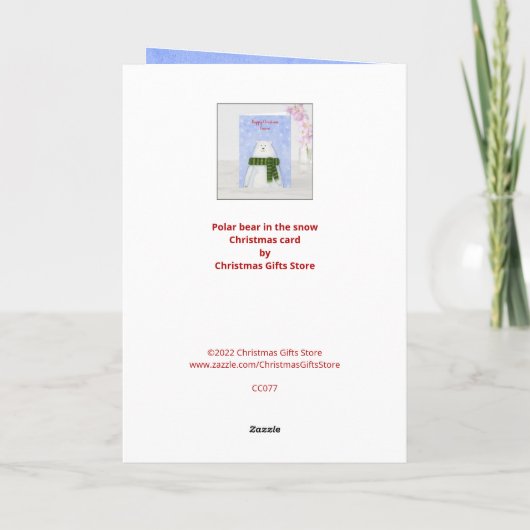 Speciaal kerstpoar Beer Kaart (Achterkant)