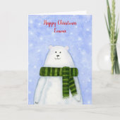 Speciaal kerstpoar Beer Kaart (Voorkant)