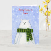 Speciaal kerstpoar Beer Kaart (Gele Bloem)