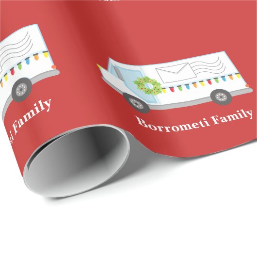 Speciaal kerstpostpapier voor vrachtwagens cadeaupapier (Rol Hoek)