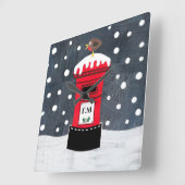 Speciaal kerstpostvak en Robin Vierkante Klok (Hoek)