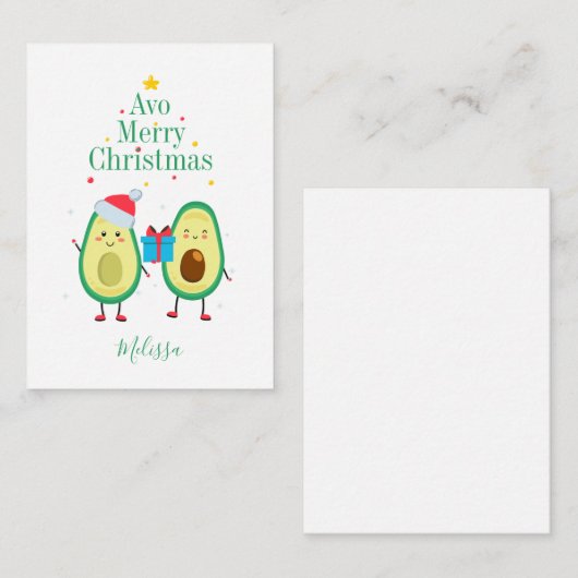 Speciaal kerstrecensie op maat notitiekaartje (Voorkant / Achterkant)