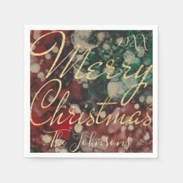 Speciaal kerstrood Gold-design Servet