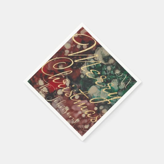 Speciaal kerstrood Gold-design Servet (Hoek)