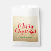 Speciaal kerstrood handschrift bedankzakje (Voorkant)