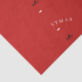 Speciaal kerstrood monogram voor Merry Tissuepapier (Detail)