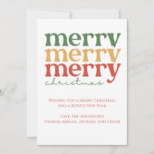 Speciaal kerstrood-rood met fijne kerst feestdagenkaart (Voorkant)