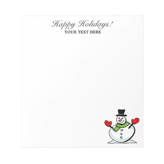 Speciaal kerstschattig sneeuwfeest notitieblok (Voorkant)