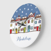 Speciaal kerstsneeuwscèneslot grote klok (Hoek)