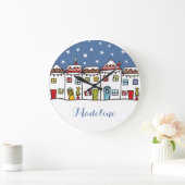 Speciaal kerstsneeuwscèneslot grote klok (Huis)