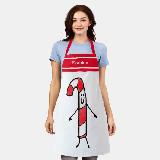 Speciaal kerstsnoepkanaalpron schort (Gedragen)