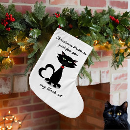 Speciaal kerststouwen voor zwarte katten kleine kerstsok