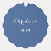 Speciaal kerststraatsneeuwscène ornament kaart (Achterkant)