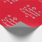 Speciaal kerstthema voor de prettige kerst met naa cadeaupapier (Hoek)