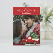 Speciaal kersttruck Wenskaart Bedankkaart (Staand voorkant)