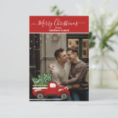 Speciaal kersttruck Wenskaart Bedankkaart (Staand voorkant)