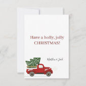 Speciaal kersttruck Wenskaart Bedankkaart (Achterkant)