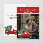 Speciaal kersttruck Wenskaart Bedankkaart (Voorkant / Achterkant)