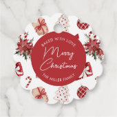 Speciaal kerstvakantiekoekje bakken bedankjes labels (Achterkant)