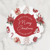 Speciaal kerstvakantiekoekje bakken bedankjes labels (Voorkant)