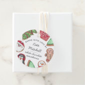 Speciaal kerstvakantiekoekje bakken bedankjes labels (In situ)