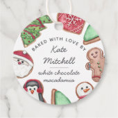 Speciaal kerstvakantiekoekje bakken bedankjes labels (Voorkant)