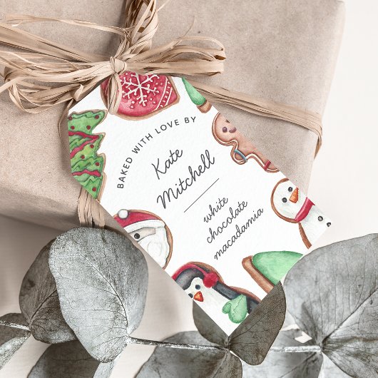 Speciaal kerstvakantiekoekje bakken cadeaulabel