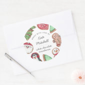 Speciaal kerstvakantiekoekje bakken ronde sticker (Envelop)