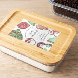 Speciaal kerstvakantiekoekje bakken voedselcontainer etiket<br><div class="desc">Pas deze schattige labels aan met jouw naam en cookie voor een leuke manier om je vakantiegebakken producten te etiketteren. Het ontwerp kenmerkt de waterverf koekjesillustraties in vakantievormen, met inbegrip van Kerstman, ornamenten, een pinguïn, sneeuwman, en kerstboom. Omvat drie gebieden van de douanetekst; getoond met "gebakken met liefde door, "jouw...</div>