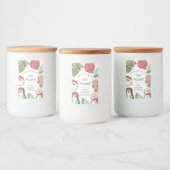 Speciaal kerstvakantiekoekje bakken voedselcontainer etiket (Flessen)
