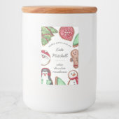Speciaal kerstvakantiekoekje bakken voedselcontainer etiket (Voorkant)