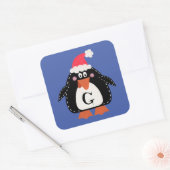 Speciaal kerstvierkant met kerstcadeau sticker (Envelop)