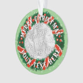 Speciaal kerstvormig grensfotomasker ornament (voorkant)