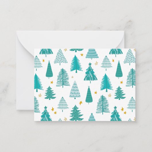 Speciaal kerstwinterbos notitiekaartje (Voorkant)